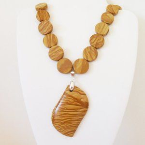 Natural Tiger Skin Jasper necklace (#1192)